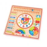 Bigjigs Toys houten kalender met klok