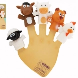 Marionnettes à doigts animaux de la ferme, 5 pcs
