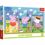 Puzzle 3x50 Peppa Pig - The Power of Friendship