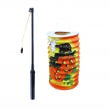Halloween lantern 15 cm with 40 cm light-up wand