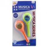 Maracas for children with animal designs, 2 pieces