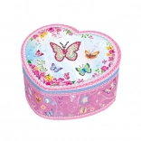 Music Jewelry Box Heart Butterflies