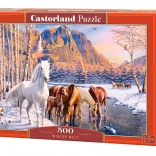 Puzzle CASTORLAND Winter Melt – horses, 500 pieces
