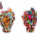 Zestaw kolorowych plastikowych koralików do tworzenia