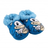 Kids’ home slippers with faux fur SONIC, blue