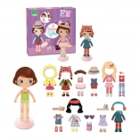 Magnetische houten aankleedpop Chloe