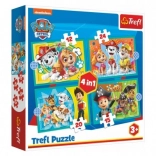 Puzzel 4-in-1 PAW Patrol vrolijke bende 3+ TREFL