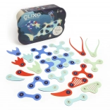 Clixo Ocean Creatures magnetic building set 24 pcs, glows in the dark