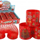 Iconic red spring with Christmas motif 6 cm