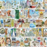 Gibsons Puzzle European Landmarks 1000 Pieces