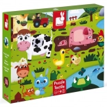 JANOD Tactile Puzzle Farm Animals 20 Pieces