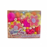Houten kralen klein roze – creatieve set voor het maken van sieraden