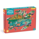 Turtle-Shaped Puzzle – Wetlands, 300 Pieces – Mudpuppy