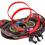 Foldable Speed Track racing set with 2 loops for kids 6+, manual control and light and sound effects