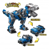 Qman Idées illimitées 3-en-1 technologie mécanique – dinosaure robotique et voitures tout-terrain