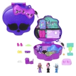 Polly Pocket kompakt Monster High koponya gördeszkapályával és iskolával