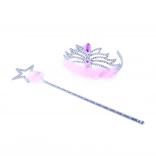 Princess Crown with Wand Pink
