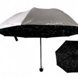 Folding umbrella with constellation, silver, 25 cm
