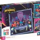 Puzzle 3×48 pieces Batwheels – set of three images