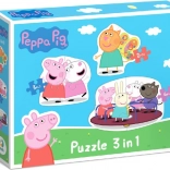 Peppa Pig Friends 3-in-1 Puzzle (2, 3 and 4 pieces)