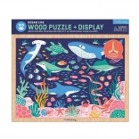 Mudpuppy Wooden Puzzle Ocean Life with Stand – 100 Pieces
