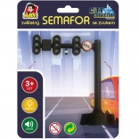 Traffic light with light and sound effects