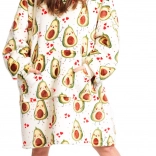 Cozy Noxxiez warm TV hoodie blanket with hood Avocado