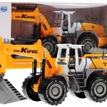 Kids' excavator 3+ Movable bucket + Opening hood + Engine figure