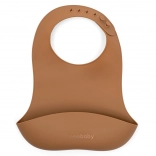 Silicone Bib New Baby Brown