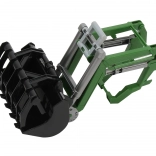 Front loader for John Deere 6920 tractor Bruder green