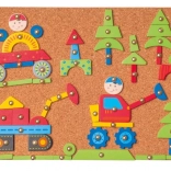 Woody Planche avec formes à clouer véhicules