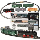 Elektrisk tog med lokomotiv og vogne