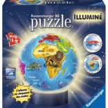 Ravensburger 3D Illuminated Puzzle Ball Globe 72 Pieces