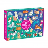 Double-Sided Puzzle Dogs and Cats 100 Pieces MUDPuppy