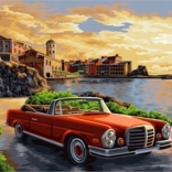 Diamantno slikanje NORIMPEX – vožnja ob obali 30 × 40 cm