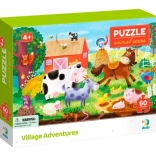 Dodo Puzzle Animals – Countryside Adventure, 60 pieces
