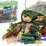 Military set of figures, weapons and vehicles – 200 pieces