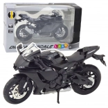 Model Sports Motorcycle Black with Metal Elements 1:12