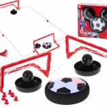 Levitating soccer hoverball with goals – tabletop air hockey set