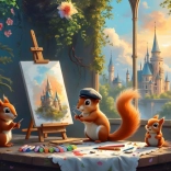 Bluebird puzzle Squirrel Studio 500 pieces