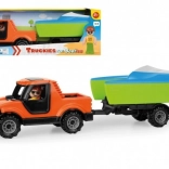 Lena Truckies pickup with trailer and boat