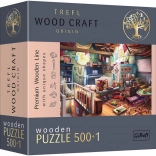 Wooden Double-Sided Puzzle Attic Treasures 501 Pieces TREFL Wood Craft Origin