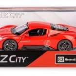 Fém autómodell MASERATI MC20 1:37 nyitható ajtókkal és felhúzós meghajtással