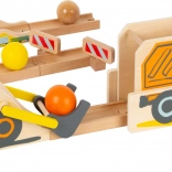 Small Foot construction machines wooden marble run, 10 pieces