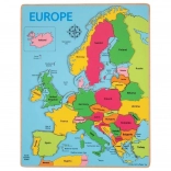 Bigjigs Toys houten puzzel kaart van Europa, 25 stukjes