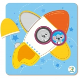 Dodo framed puzzle Rocket for little ones