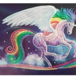 7D Diamond Painting – Rainbow Unicorn 30 × 40 cm