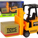 Carrello elevatore arancione a frizione