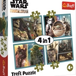 Puzzle 4-in-1 MANDALORIAN and His World (35–70 pieces) TREFL