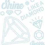 Opstrijkbare applicatie met steentjes – straal als een diamant